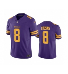 Men's Minnesota Vikings #8 Kirk Cousins Purple 2023 F.U.S.E. Color Rush Stitched Jersey