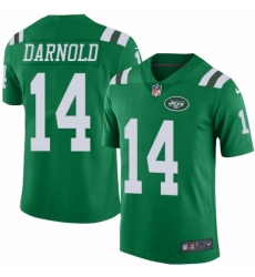 Men's Nike New York Jets #14 Sam Darnold Limited Green Rush Vapor Untouchable NFL Jersey
