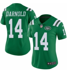Women's Nike New York Jets #14 Sam Darnold Limited Green Rush Vapor Untouchable NFL Jersey