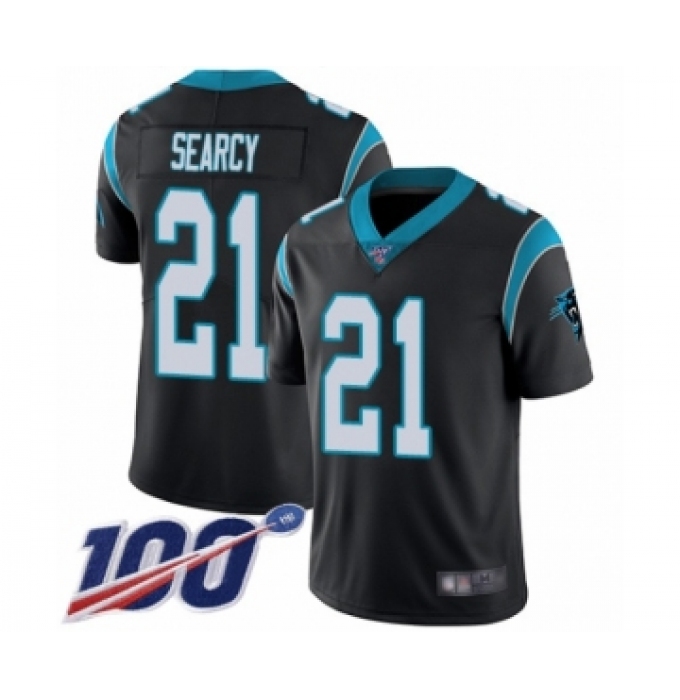 Men's Carolina Panthers #21 Da'Norris Searcy Black Team Color Vapor Untouchable Limited Player 100th Season Football Jersey