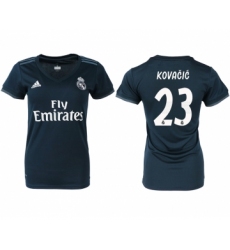 2018-19 Real Madrid 23 KOVACIC Away Women Soccer Jersey