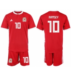 2018-19 Welsh 10 RAMSEY Home Soccer Jersey