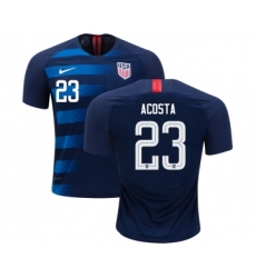 Women's USA #23 Acosta Away Soccer Country Jersey