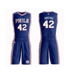 Men's Philadelphia 76ers #42 Al Horford Swingman Blue Basketball Suit Jersey - Icon Edition