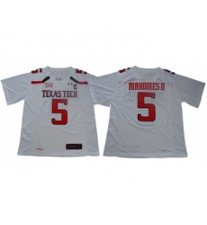 Red Raiders #5 Patrick Mahomes White Limited Stitched College Jersey