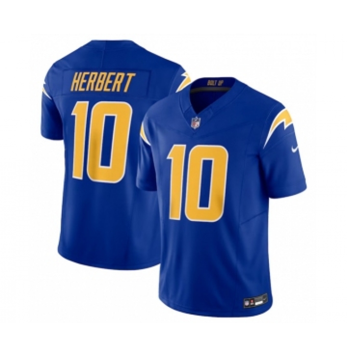 Men's Nike Los Angeles Chargers #10 Justin Herbert Royal 2023 F.U.S.E. Vapor Untouchable Limited Stitched Jersey