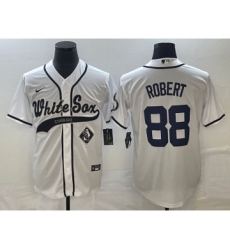 Men's Chicago White Sox #88 Luis Robert White Cool Base Stitched Baseball Jersey1