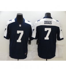 Youth Dallas Cowboys #7 Trevon Diggs Blue Thanksgiving Throwback Limited Jersey