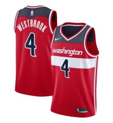 Men's Washington Wizards #4 Russell Westbrook Nike Red 2020-21 Swingman Jersey