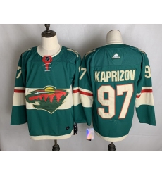 Men's Minnesota Wild #97 Kirill Kaprizov Fanatics Branded Green Home Breakaway Replica Jersey