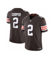 Men's Cleveland Browns #2 Amari Cooper Brown 2023 F.U.S.E. Vapor Untouchable Limited Stitched Jersey
