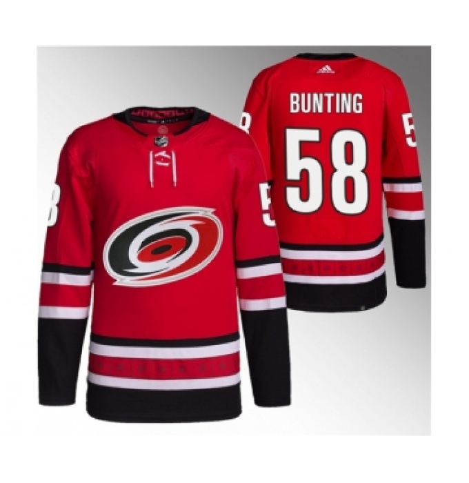 Men's Carolina Hurricanes #58 Michael Bunting Red Stitched Jersey