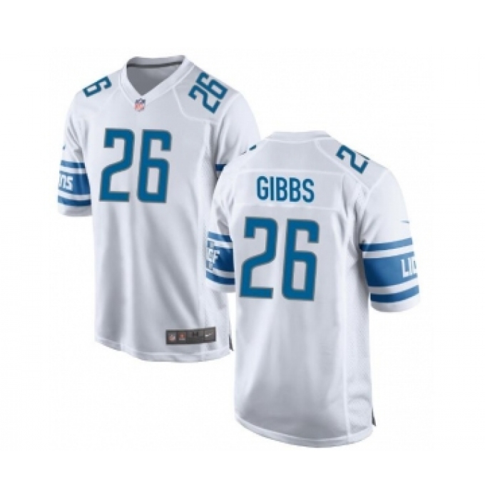 Men's Nike Detroit Lions #26 Jahmyr Gibbs White Official Game Jersey