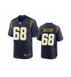 Men's Los Angeles Chargers #68 Jamaree Salyer Navy Stitched Jersey
