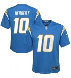 Youth Los Angeles Chargers #10 Justin Herbert Nike Powder Blue 2020 NFL Draft First Round Pick Game Jersey.webp