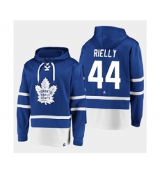 Men's Toronto Maple Leafs #44 Morgan Rielly Blue All Stitched Sweatshirt Hoodie