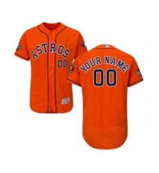 Men's Houston Astros Customized Orange Alternate Flex Base Authentic Collection 2019 World Series Bound Baseball Jersey