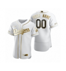 Men's Los Angeles Dodgers Custom Nike White Authentic Golden Edition Jersey