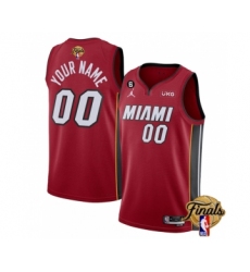 Men's Miami Heat Active Player Custom Red 2023 Finals Statement Edition With NO.6 Stitched Basketball Jersey