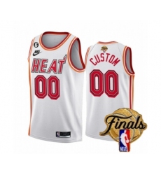 Men's Miami Heat Active Player Custom White 2023 Finals Classic Edition With NO.6 Stitched Basketball Jersey