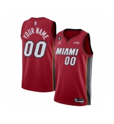 Men's Miami Heat Customized Red Statement Edition With NO.6 Stitched Basketball Jersey
