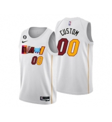 Men's Miami Heat Customized White 2022-23 Classic Edition With NO.6 Stitched Basketball Jersey