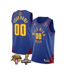 Men's Denver Nuggets Active Player Custom Blue 2023 Nuggets Champions And Finals Statemenr Edition Stitched Basketball Jersey