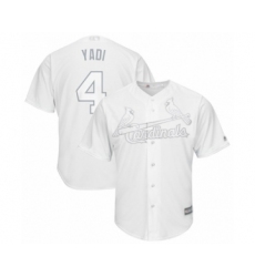 Men's St. Louis Cardinals #4 Yadier Molina  Yadi  Authentic White 2019 Players Weekend Baseball Jersey