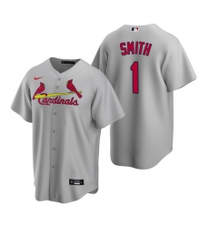 Men's Nike St. Louis Cardinals #1 Ozzie Smith Gray Road Stitched Baseball Jersey