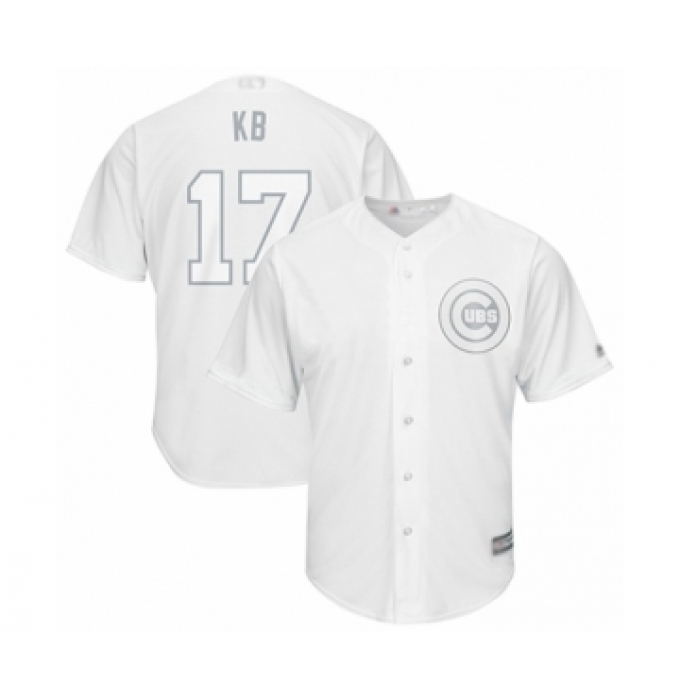 Men's Chicago Cubs #17 Kris Bryant  KB  Authentic White 2019 Players Weekend Baseball Jersey
