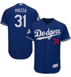 Men's Majestic Los Angeles Dodgers #31 Mike Piazza Authentic Royal Blue Alternate 2017 World Series Bound Flex Base MLB Jersey