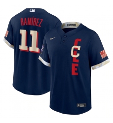 Men's Cleveland Indians #11 José Ramírez Nike Navy 2021 MLB All-Star Game Replica Player Jersey