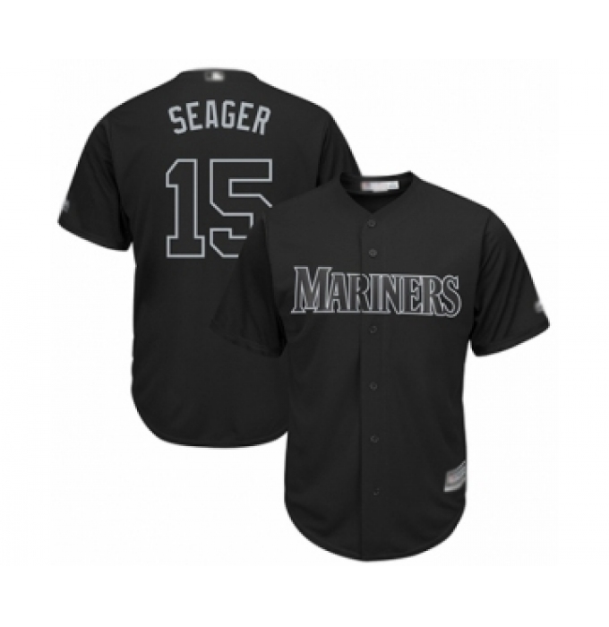 Men's Seattle Mariners #15 Kyle Seager  Seager  Authentic Black 2019 Players Weekend Baseball Jersey