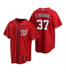 Men's Nike Washington Nationals #37 Stephen Strasburg Red Alternate Stitched Baseball Jersey