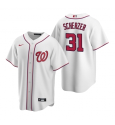 Men's Nike Washington Nationals #31 Max Scherzer White Home Stitched Baseball Jersey