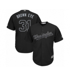 Men's Washington Nationals #31 Max Scherzer  Brown Eye  Authentic Black 2019 Players Weekend Baseball Jersey