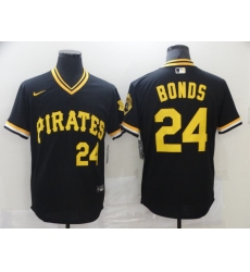 Men's Nike Pittsburgh Pirates #24 Barry Bonds Cooperstown Collection Black Jersey