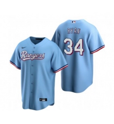 Men's Texas Rangers #34 Nolan Ryan Blue Cooperstown Collection Cool Base Stitched Nike Jersey