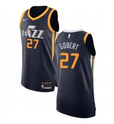 Men's Nike Utah Jazz #27 Rudy Gobert Authentic Navy Blue Road NBA Jersey - Icon Edition