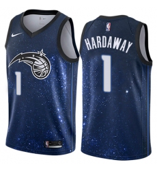 Men's Nike Orlando Magic #1 Penny Hardaway Swingman Blue NBA Jersey - City Edition
