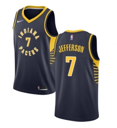 Men's Nike Indiana Pacers #7 Al Jefferson Authentic Navy Blue Road NBA Jersey - Icon Edition