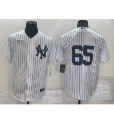 Men's New York Yankees #65 Nestor Cortes White No Name Stitched MLB Nike Cool Base Jersey