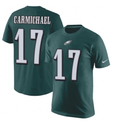 Nike Philadelphia Eagles #17 Harold Carmichael Green Rush Pride Name & Number T-Shirt