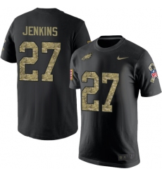 Nike Philadelphia Eagles #27 Malcolm Jenkins Black Camo Salute to Service T-Shirt