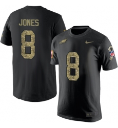 Nike Philadelphia Eagles #8 Donnie Jones Black Camo Salute to Service T-Shirt