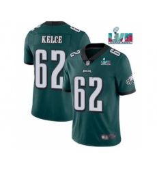 Men's Philadelphia Eagles #62 Jason Kelce Green Super Bowl LVII Vapor Untouchable Limited Stitched Jersey
