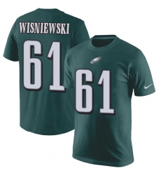 Nike Philadelphia Eagles #61 Stefen Wisniewski Green Rush Pride Name & Number T-Shirt