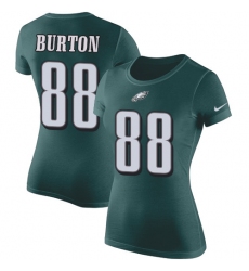 Women's Nike Philadelphia Eagles #88 Trey Burton Green Rush Pride Name & Number T-Shirt