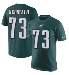 Nike Philadelphia Eagles #73 Isaac Seumalo Green Rush Pride Name & Number T-Shirt