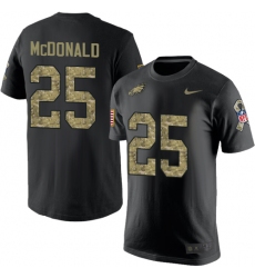 Nike Philadelphia Eagles #25 Tommy McDonald Black Camo Salute to Service T-Shirt